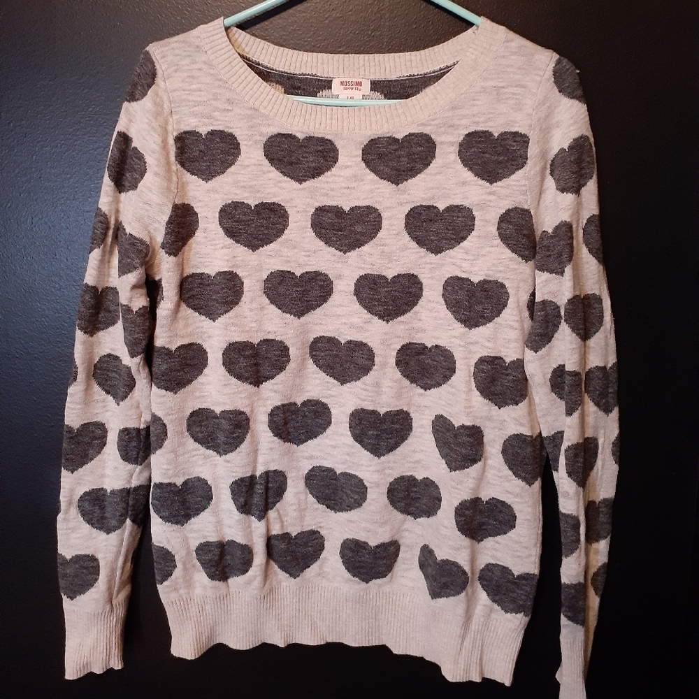 Grey Heart Sweater (Large)